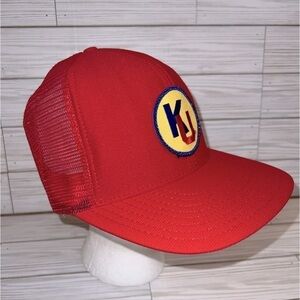 Vintage USA Made KU Trucker Mesh Snapback Hat